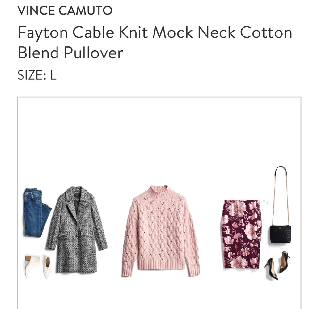 🛼 Vince Camuto 🛼 cable knit mock neck pullover - Picture 8 of 8